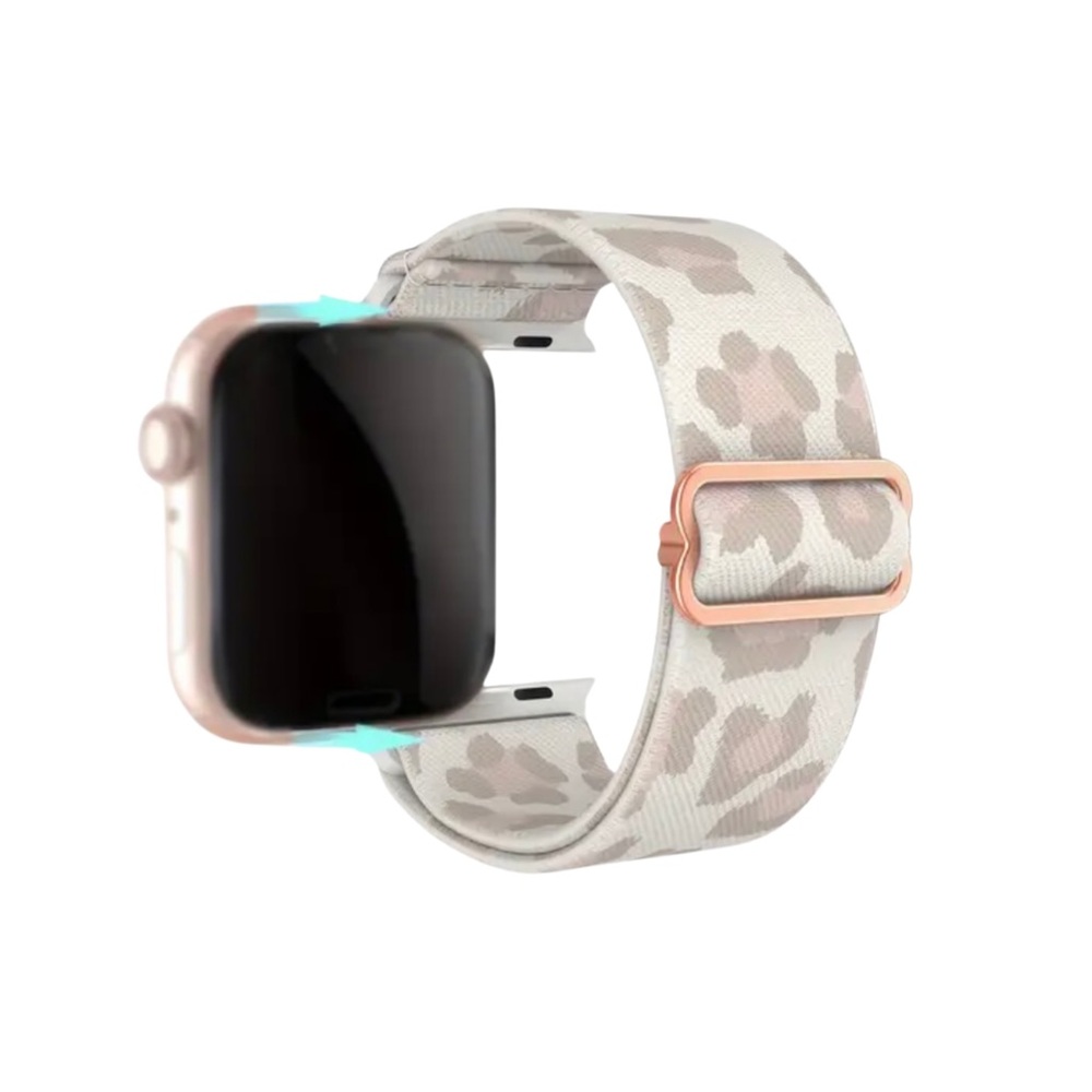 Elegant Beige Smartwatch Case with Camo Band